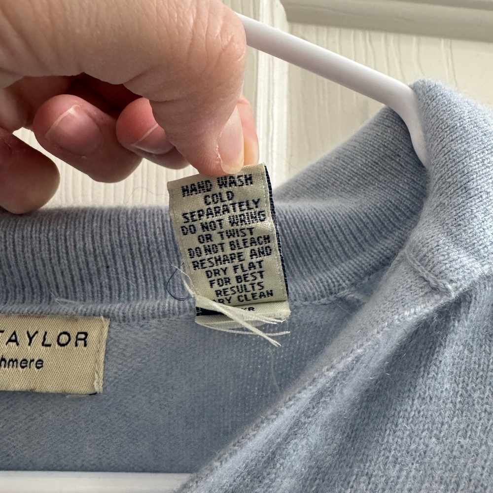 Lord & Taylor Soft Blue Cashmere Sweater - Picture 5 of 7